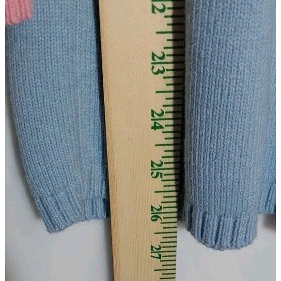 Cynthia Rowley Girls Snowman Sweater Dress Sz M(7/8) Embroidered Rhinestone Poms - Picture 3 of 8